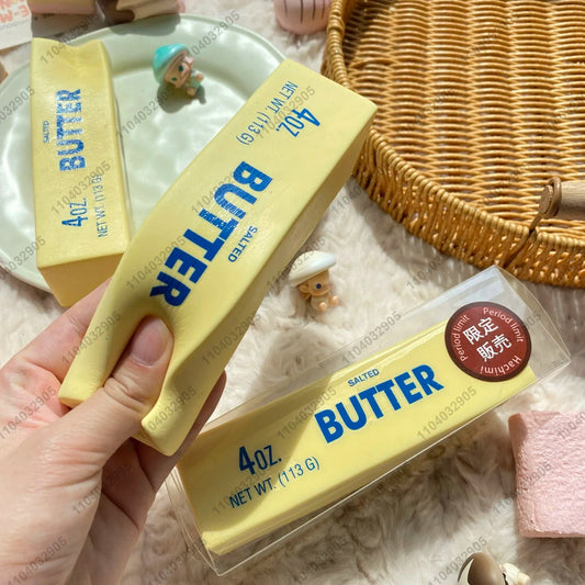 SQUISHY PLAQUETTE DE BEURRE ET BATÔN DE FROMAGE